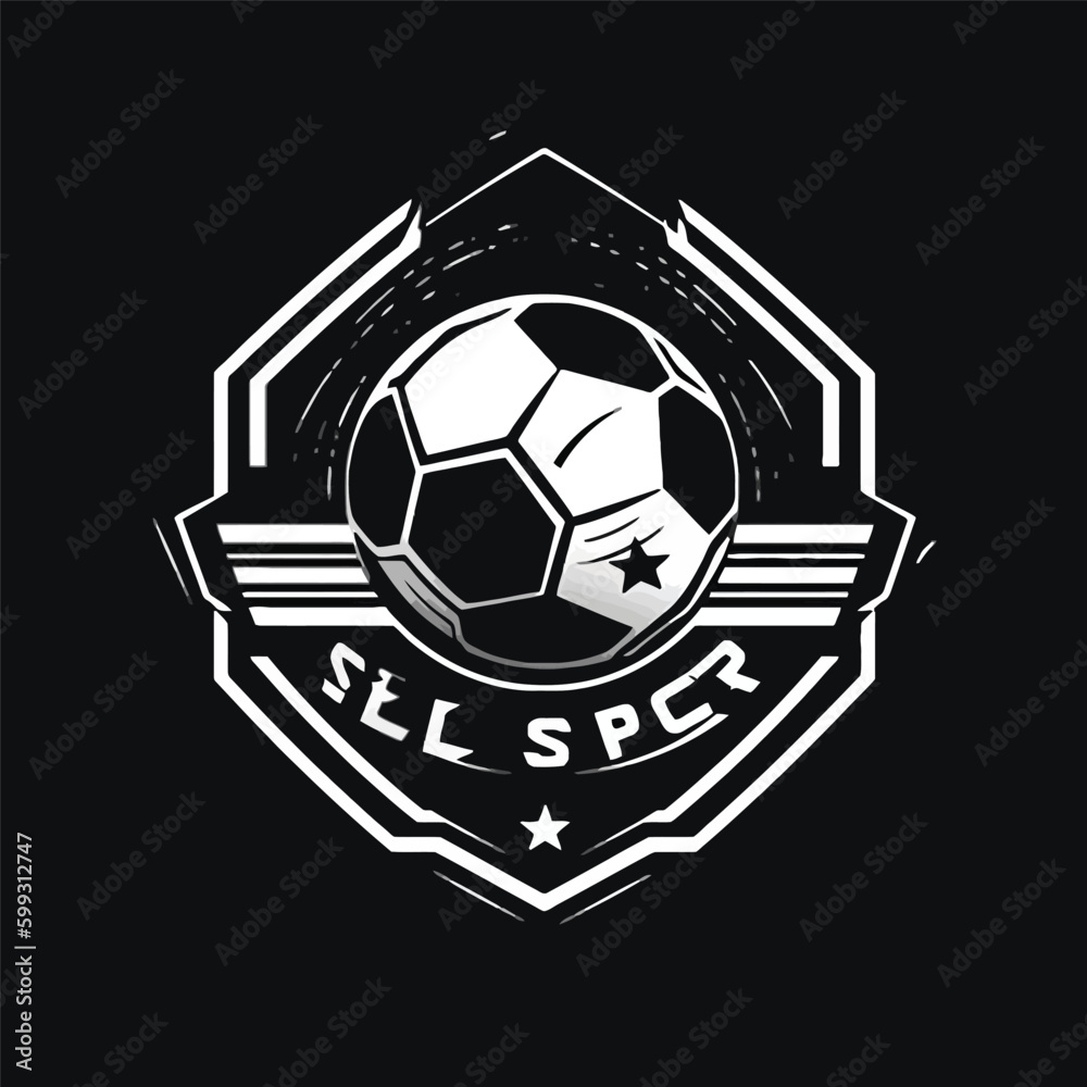 Vector Illustration of Soccer Emblem logo Vector Illustration of Soccer Emblem logo