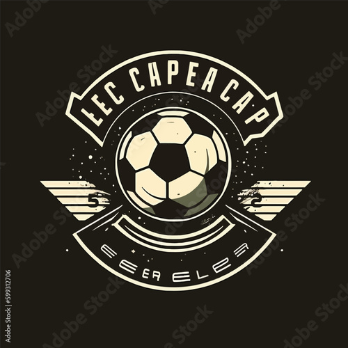 Vector Illustration of Soccer Emblem logo