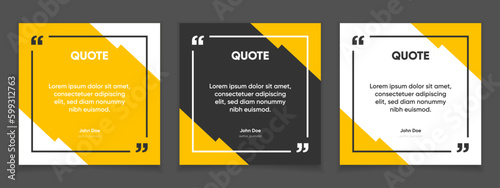 3D bubble testimonial banner, quote, infographic. Social media post template designs for quotes. Empty speech bubbles, quote bubbles and text box. Vector Illustration EPS10.
