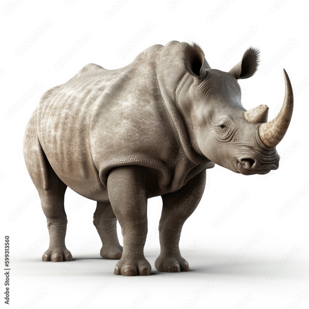 rhinoceros, rhino, animal, mammal, wildlife, horn, isolated, wild, white, nature, safari, large, zoo, big, dangerous, horned, white rhinoceros, endangered, grey, ceratotherium simum, white background,