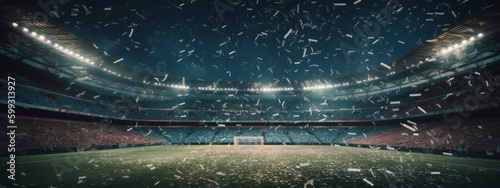 picture of Big soccer stadium generative AI