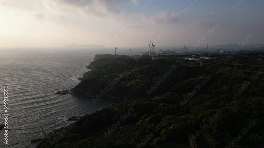 日の入り 玄海町 浜野浦 ドローン空撮 日の入り 玄海町 浜野浦 ドローン空撮
