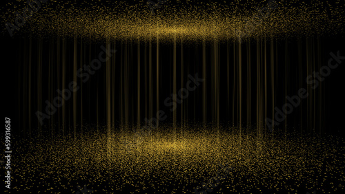 Golden Particles Stage Background