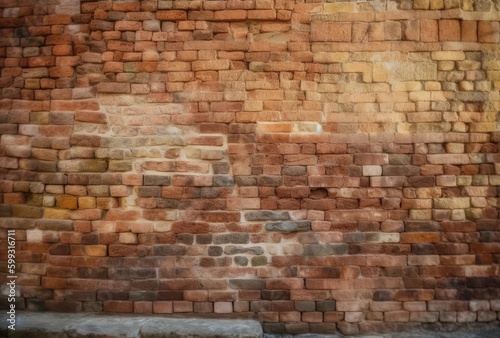 old brick wall  generative ai