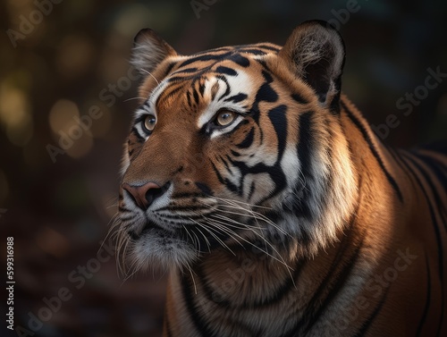 Bengal Tiger Majesty  Stunning Shot  AI Generated