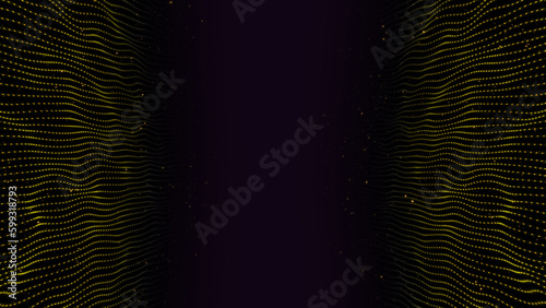 Gold Wavy Surface Background