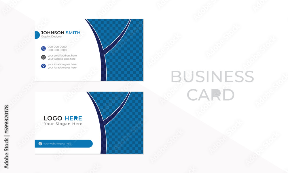 Modern creative business card layout.