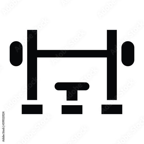 weightlifter glyph icon illustration vector graphic