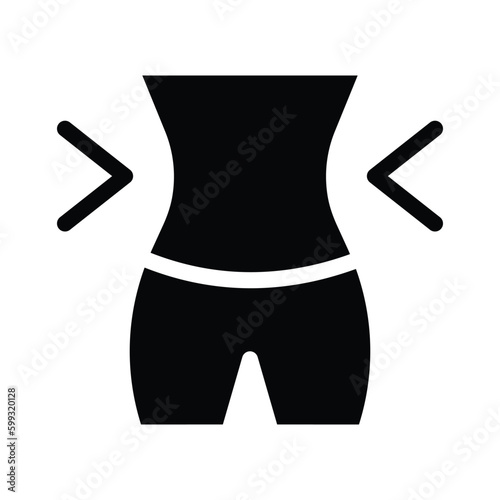 weight loss glyph icon illustration vector graphic