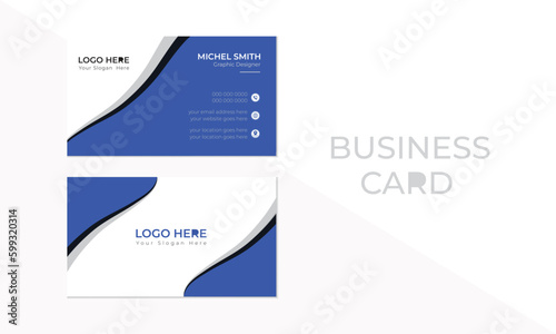 Double-sided creative business card design. Name card template. Vector Illustration.