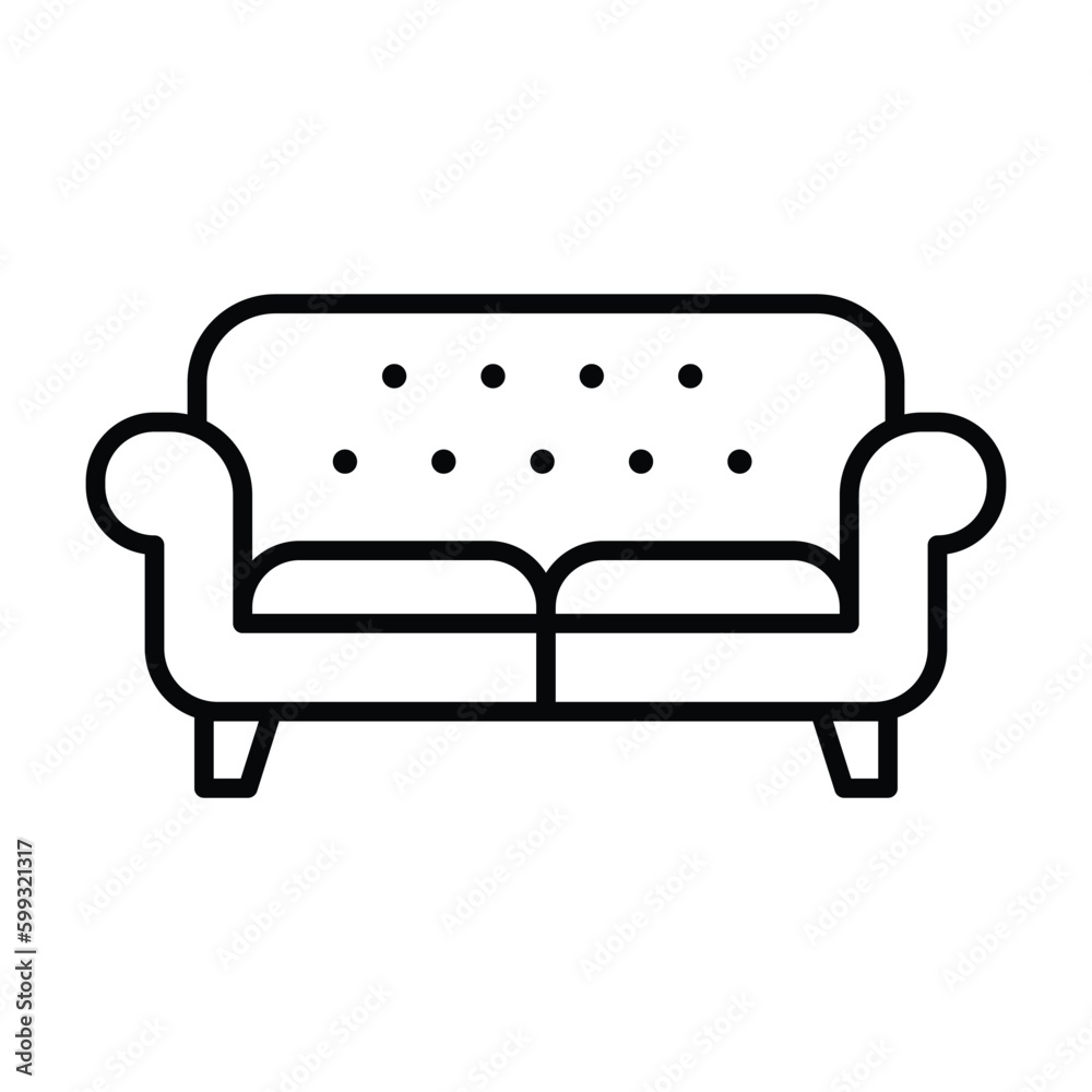 Sofa icon vector on trendy design Sofa icon vector on trendy design
