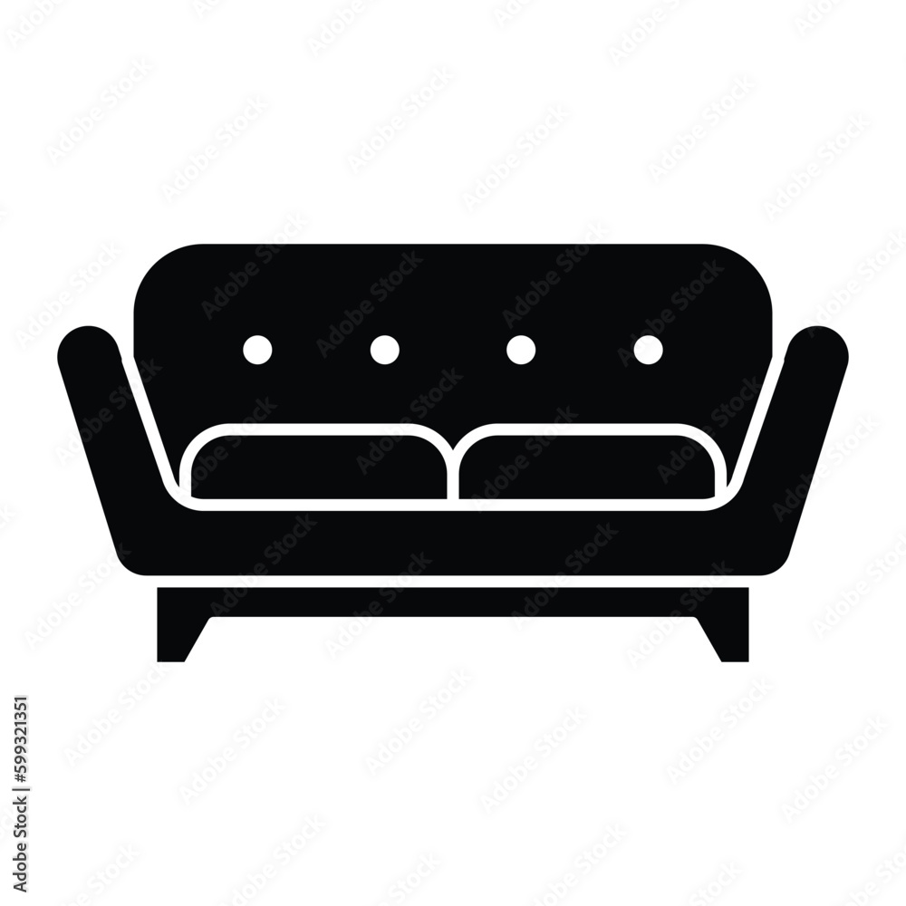 Sofa icon vector on trendy design Sofa icon vector on trendy design