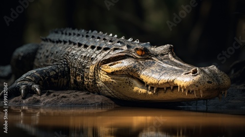 Stunning Crocodile Close-Up  AI Generated Generative AI