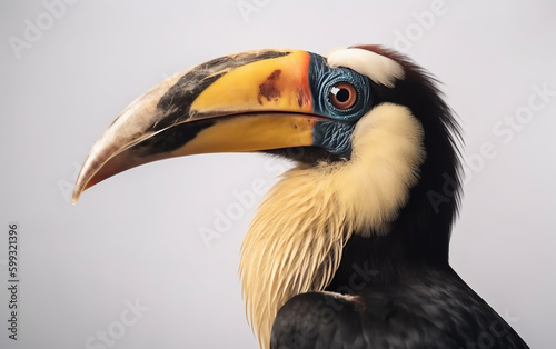 Indian bird hornbill. Generative AI