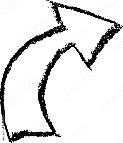 Chalk Texture Up Arrow Sign