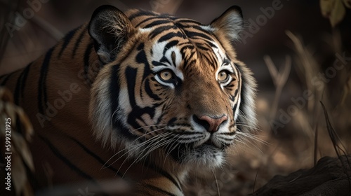 Bengal Tiger Majesty  Stunning Shot  AI Generated Generative AI