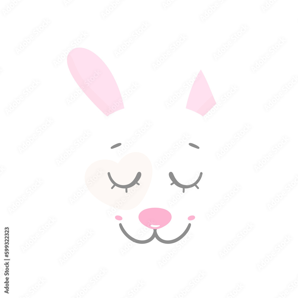 Cute Rabbit, White Bunny, Easter Bunny Cartoon Animals Cute Rabbit, White Bunny, Easter Bunny Cartoon Animals