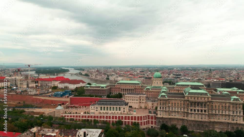Aerial view of Budapest. River Danube, Hungary. Hungarian Parliament and the river Danube in Budapest. Aerial view of Budapest cityscape. Fly from central in Budapest. Aerial view of Budapest. River Danube, Hungary. Hungarian Parliament and the river Danube in Budapest. Aerial view of Budapest cityscape. Fly from central in Budapest.