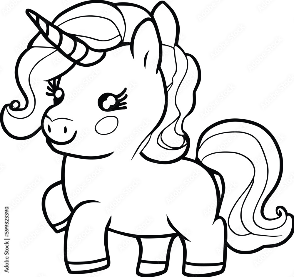 Cute Unicorn Coloring Pages for Kids