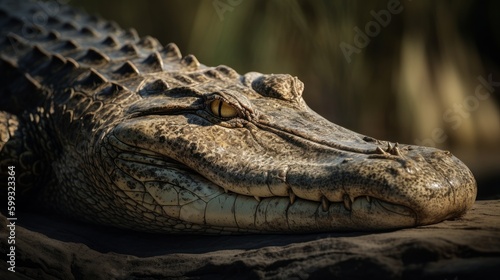 Stunning Crocodile Close-Up  AI Generated Generative AI