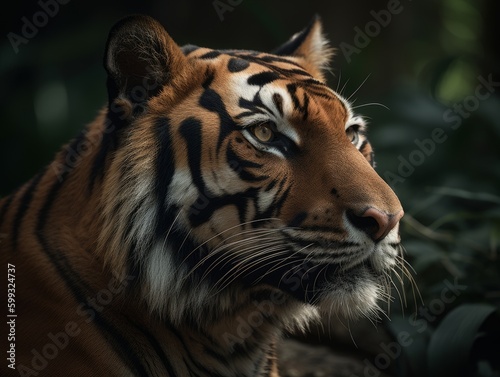 Bengal Tiger Majesty  Stunning Shot  AI Generated