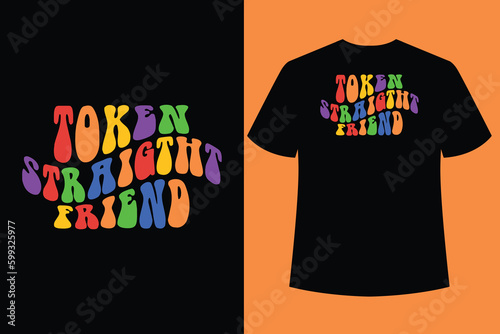 PRIDE DAY WAVY RETRO typography t-shirt design