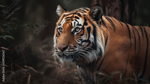 Bengal Tiger Majesty  Stunning Shot  AI Generated