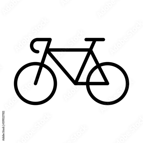 Bike in line style icon, bicycle symbol, racing bike simple black style sign for apps and website, vector illustration.