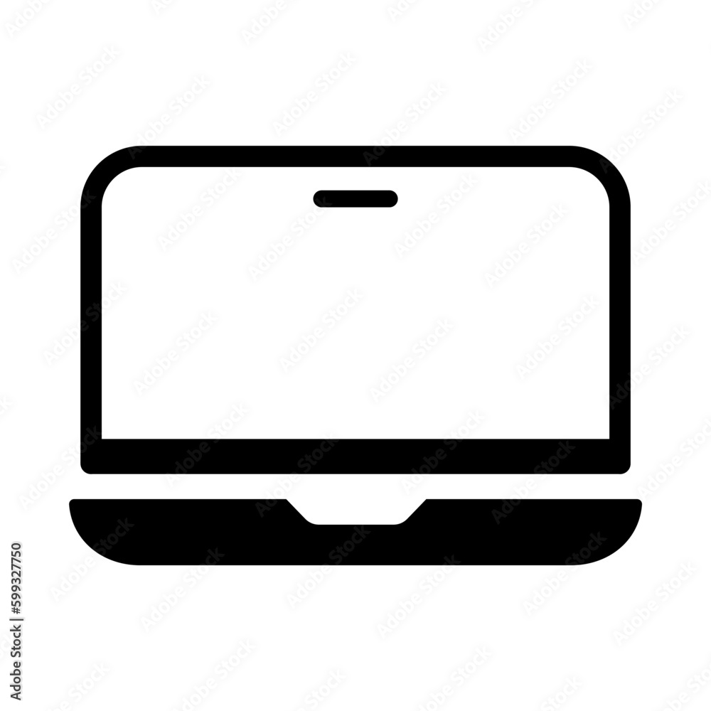 Modern laptop in flat style icon, Notebook symbol, Personal computer simple black style sign for apps and website, vector illustration. Modern laptop in flat style icon, Notebook symbol, Personal computer simple black style sign for apps and website, vector illustration.