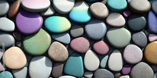 Abstract stones texture background. Generative AI © Victoria Key