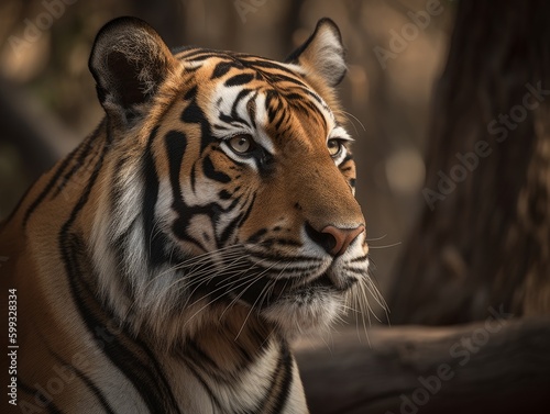 Bengal Tiger Majesty: Stunning Shot! AI Generated © ArquitecAi