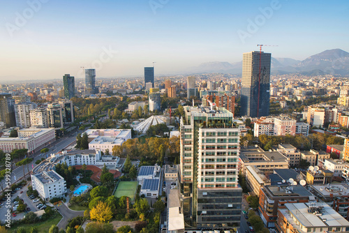 Tirana aerial view