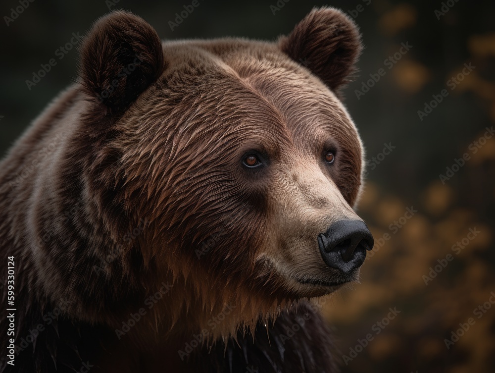 Captivating Wild Bear Encounter - AI Generated Generative AI