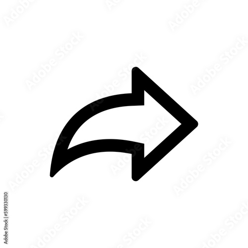 share arrow icon reply send forward icons with curved arrow . line outline flat style