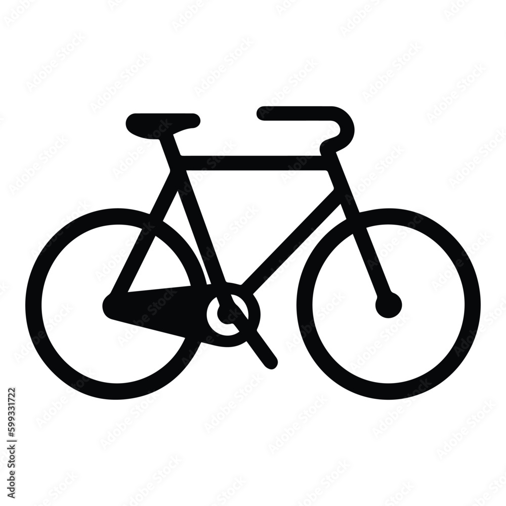 Fototapeta premium Motorcycle Flat Icon Isolated On White Background