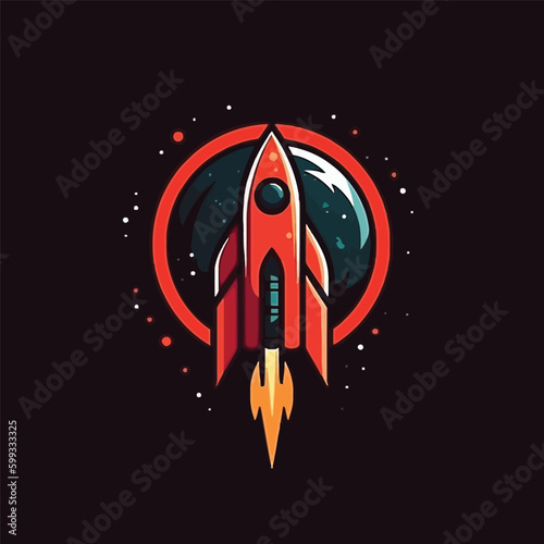 Rocket Launch Symbol logo