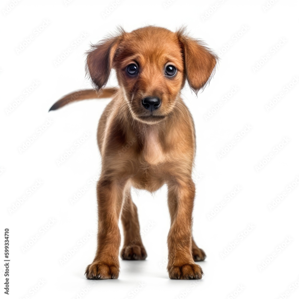 Baby Dog isolated on white (generative AI) Baby Dog isolated on white (generative AI)