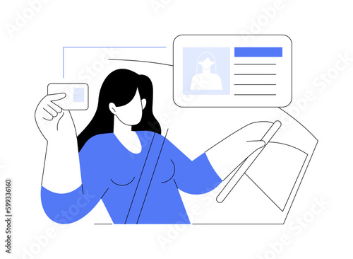 Getting driving license abstract concept vector illustration.