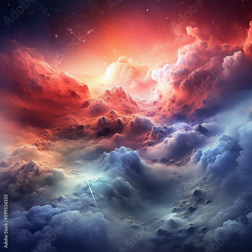 sky with clouds - Generated by Artificial Intelligence
