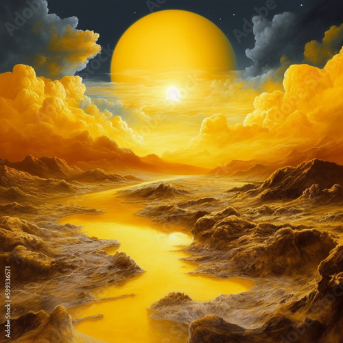 sun and clouds - Generated by Artificial Intelligence