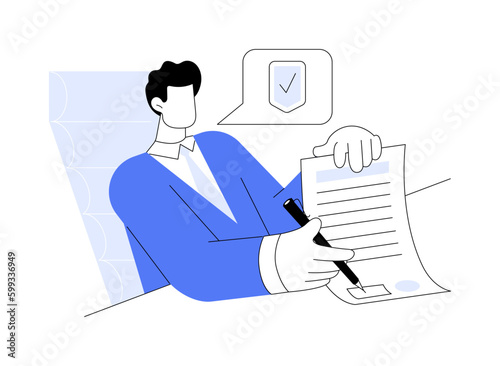 Business insurance abstract concept vector illustration.