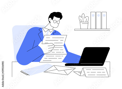 Business letters abstract concept vector illustration.