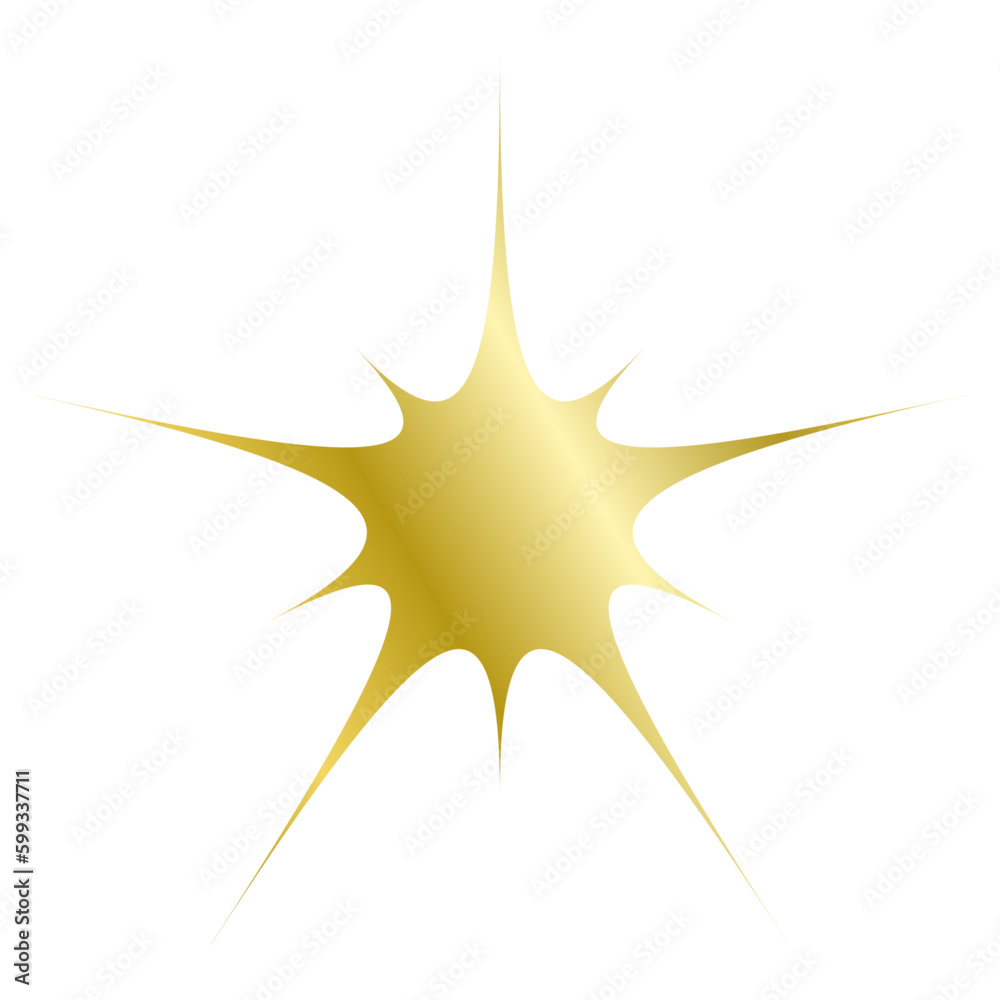 Gold star on white background. Golden star in vector Gold star on white background. Golden star in vector