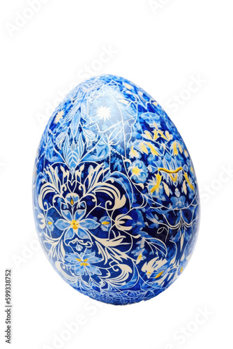 isolated  decorated Easter eggs Ukrainian style design elaborate and intricate design work  holiday-themed  photorealistic illustration on a transparent background cutout in PNG. generative ai