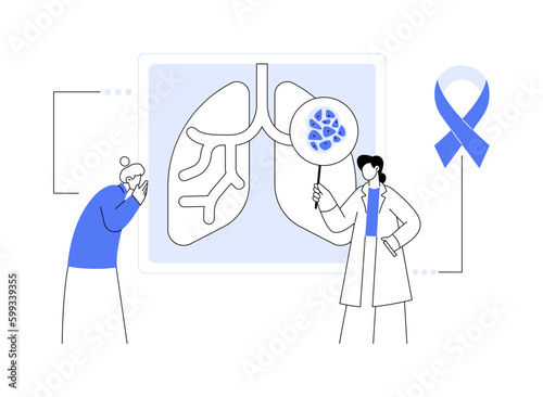 Lung cancer abstract concept vector illustration.