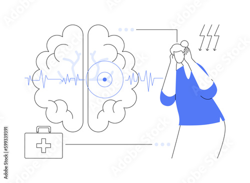 Stroke abstract concept vector illustration.