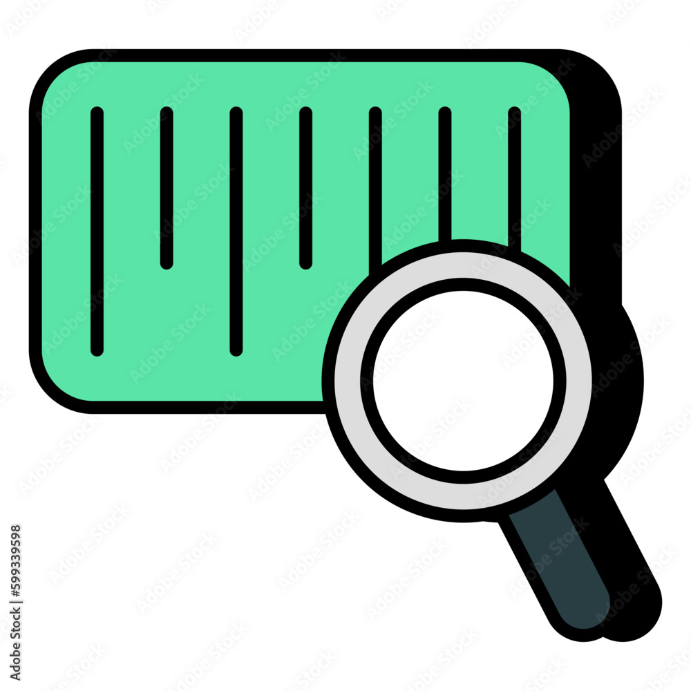 An icon design of barcode tracking An icon design of barcode tracking