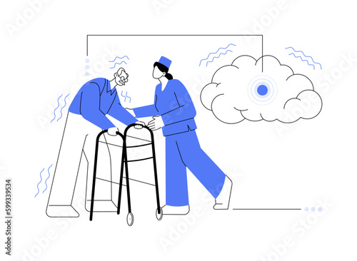 Parkinson disease abstract concept vector illustration.