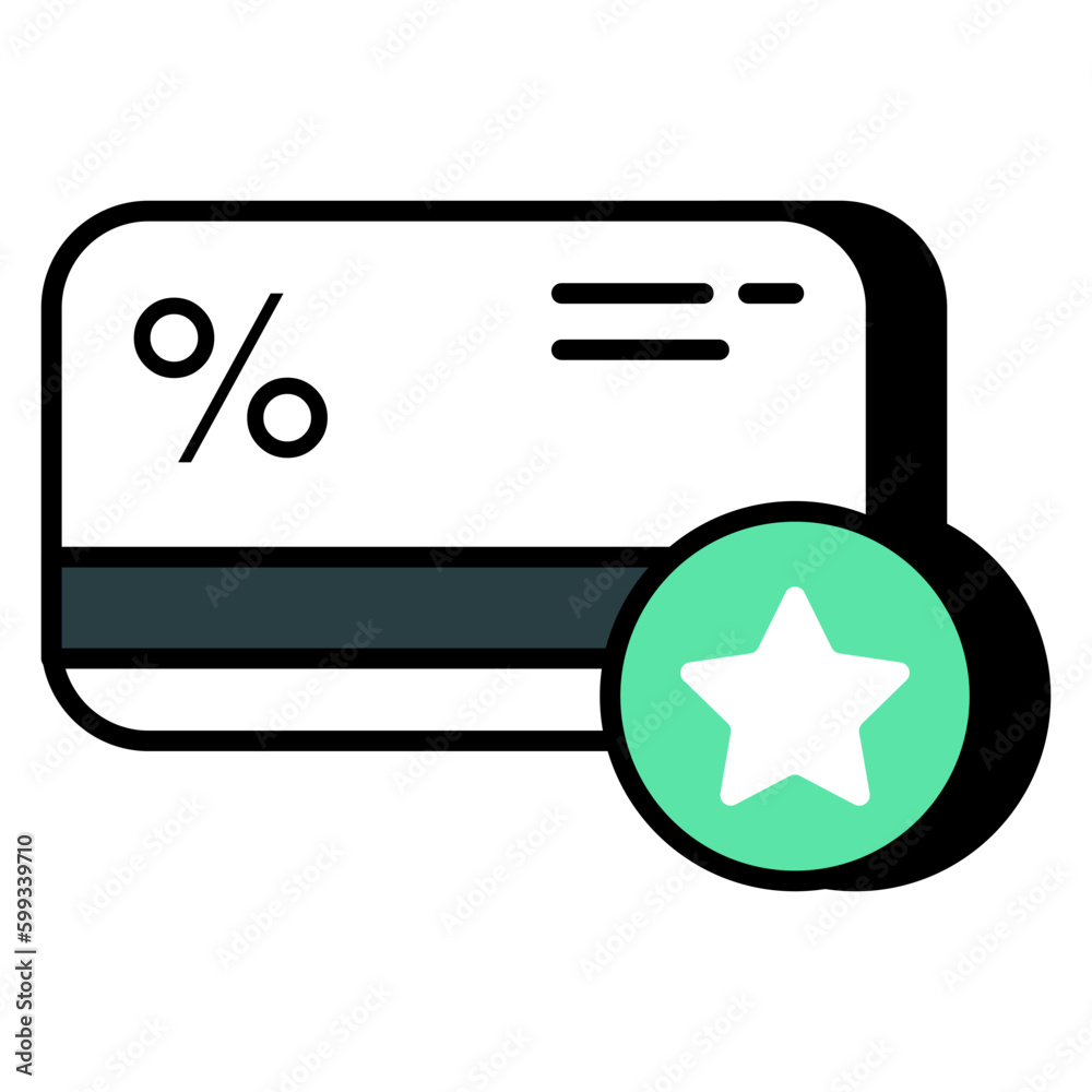 A unique design icon of loyalty card