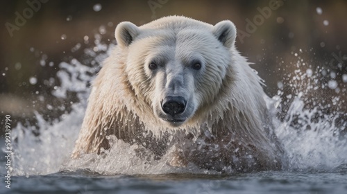 Polar Bear Majesty: Stunning Shot AI Generated Generative AI